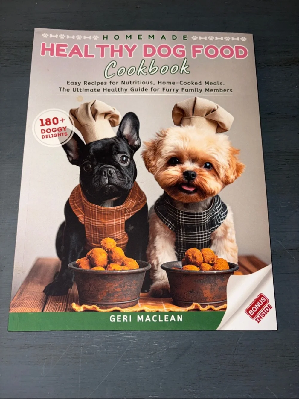Homemade Healthy Dog Food Cookbook by Geri MacLean- Paperback NWOT